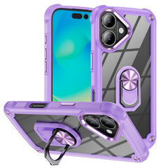 TPU + PC Lens Protection Phone Case with Ring Holder, For iPhone 16 Pro Max, For iPhone 16 Pro, For iPhone 16 Plus, For iPhone 16, For iPhone 15 Pro Max