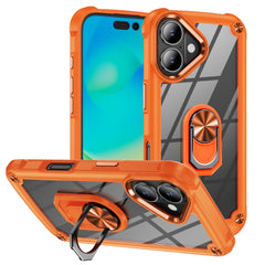 TPU + PC Lens Protection Phone Case with Ring Holder, For iPhone 16 Pro Max, For iPhone 16 Pro, For iPhone 16 Plus, For iPhone 16, For iPhone 15 Pro Max