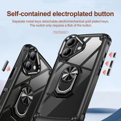 TPU + PC Lens Protection Phone Case with Ring Holder, For iPhone 16, For iPhone 15 Pro Max, For iPhone 15 Pro, For iPhone 15 Plus