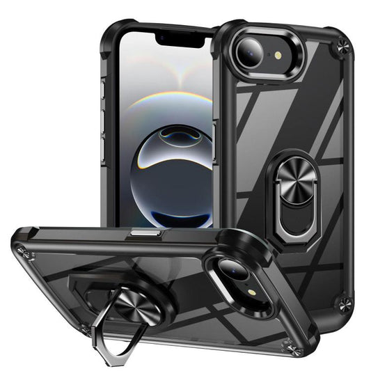 TPU + PC Lens Protection Phone Case with Ring Holder, For iPhone 16e, For iPhone 16 Pro Max, For iPhone 16 Pro, For iPhone 16 Plus