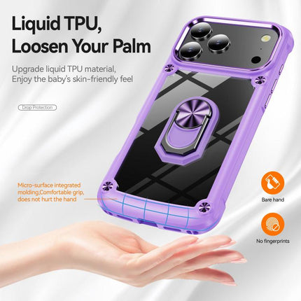 TPU + PC Lens Protection Phone Case with Ring Holder, For iPhone 17 Pro Max, For iPhone 17, For iPhone Air, For iPhone 16e