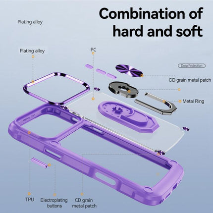 TPU + PC Lens Protection Phone Case with Ring Holder, For iPhone 17 Pro Max, For iPhone 17, For iPhone Air, For iPhone 16e