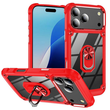 TPU + PC Lens Protection Phone Case with Ring Holder, For iPhone 17 Pro Max, For iPhone 17, For iPhone Air, For iPhone 16e