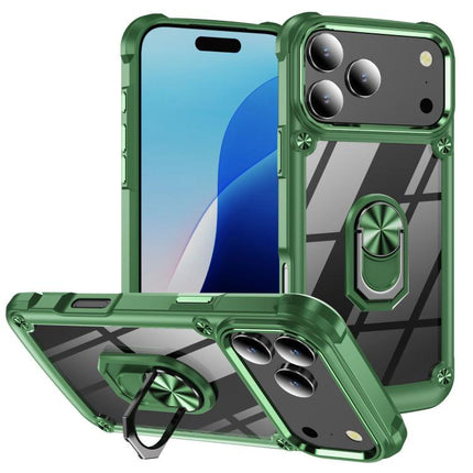 TPU + PC Lens Protection Phone Case with Ring Holder, For iPhone 17 Pro Max, For iPhone 17, For iPhone Air, For iPhone 16e
