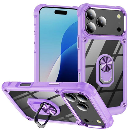 TPU + PC Lens Protection Phone Case with Ring Holder, For iPhone 17 Pro Max, For iPhone 17, For iPhone Air, For iPhone 16e