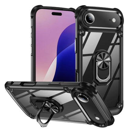 TPU + PC Lens Protection Phone Case with Ring Holder, For iPhone 17 Pro Max, For iPhone 17, For iPhone Air, For iPhone 16e