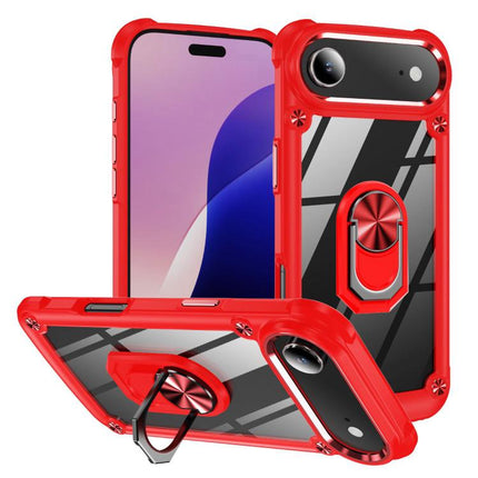 TPU + PC Lens Protection Phone Case with Ring Holder, For iPhone 17 Pro Max, For iPhone 17, For iPhone Air, For iPhone 16e