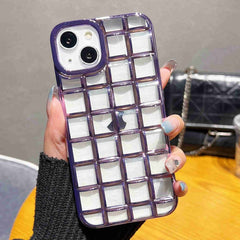 3D Grid Phone Case, For iPhone 14 Plus, For iPhone 14, For iPhone 14 Pro, For iPhone 14 Pro Max, For iPhone SE 2022 / SE 2020 / 8 / 7