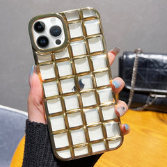 3D Grid Phone Case, For iPhone 14 Plus, For iPhone 14, For iPhone 14 Pro, For iPhone 14 Pro Max, For iPhone SE 2022 / SE 2020 / 8 / 7