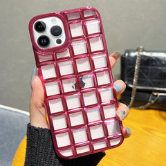 3D Grid Phone Case, For iPhone 14 Plus, For iPhone 14, For iPhone 14 Pro, For iPhone 14 Pro Max, For iPhone SE 2022 / SE 2020 / 8 / 7