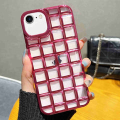 3D Grid Phone Case, For iPhone 14 Plus, For iPhone 14, For iPhone 14 Pro, For iPhone 14 Pro Max, For iPhone SE 2022 / SE 2020 / 8 / 7