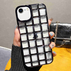 3D Grid Phone Case, For iPhone 14 Plus, For iPhone 14, For iPhone 14 Pro, For iPhone 14 Pro Max, For iPhone SE 2022 / SE 2020 / 8 / 7