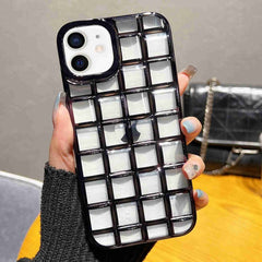 3D Grid Phone Case, For iPhone 13 Pro Max, For iPhone 13 Pro, For iPhone 13, For iPhone 13 mini, For iPhone 12 / 12 Pro