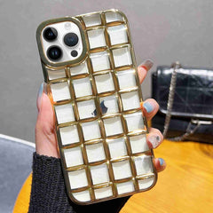 3D Grid Phone Case, For iPhone 13 mini, For iPhone 12 / 12 Pro, For iPhone 12 Pro Max, For iPhone 12 mini