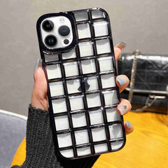 3D Grid Phone Case, For iPhone 13 mini, For iPhone 12 / 12 Pro, For iPhone 12 Pro Max, For iPhone 12 mini