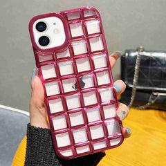 3D Grid Phone Case, For iPhone 13 mini, For iPhone 12 / 12 Pro, For iPhone 12 Pro Max, For iPhone 12 mini