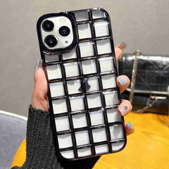 3D Grid Phone Case, For iPhone 12 Pro Max, For iPhone 12 mini, For iPhone 11 Pro Max, For iPhone 11, For iPhone 11 Pro