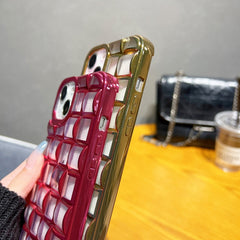 3D Grid Phone Case, For iPhone 13 mini, For iPhone 12 / 12 Pro, For iPhone 12 Pro Max, For iPhone 12 mini