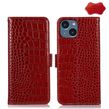 Crocodile Top Layer Cowhide Leather Phone Case, For iPhone 16 Pro, For iPhone 16 Plus, For iPhone 16, For iPhone 15 Pro Max, For iPhone 15 Pro, For iPhone 15 Plus