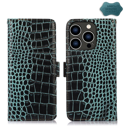 Crocodile Top Layer Cowhide Leather Phone Case, For iPhone 16 Pro, For iPhone 16 Plus, For iPhone 16, For iPhone 15 Pro Max, For iPhone 15 Pro, For iPhone 15 Plus