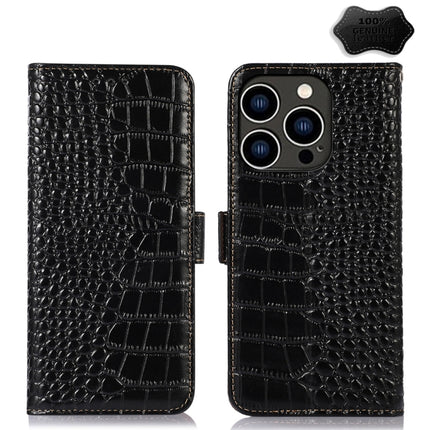 Crocodile Top Layer Cowhide Leather Phone Case, For iPhone 16 Pro, For iPhone 16 Plus, For iPhone 16, For iPhone 15 Pro Max, For iPhone 15 Pro, For iPhone 15 Plus