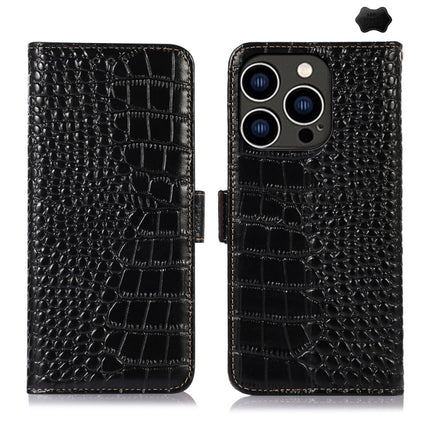 Crocodile Top Layer Cowhide Leather Phone Case, For iPhone 16 Pro, For iPhone 16 Plus, For iPhone 16, For iPhone 15 Pro Max, For iPhone 15 Pro, For iPhone 15 Plus