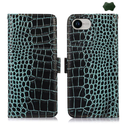 Crocodile Top Layer Cowhide Leather Phone Case, For iPhone 17 Pro Max, For iPhone 17 Pro, For iPhone 17, For iPhone Air, For iPhone 16e, For iPhone 16 Pro Max