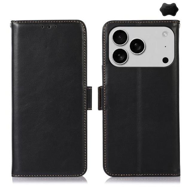 Crazy Horse Top Layer Cowhide Leather Phone Case, For iPhone 18 Pro / 17 Pro, For iPhone 18 Pro Max / 17 Pro Max, For iPhone 17, For iPhone 17 Air, For iPhone 16 Pro Max, For iPhone 16 Pro