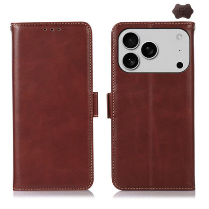Crazy Horse Top Layer Cowhide Leather Phone Case, For iPhone 17 Pro Max, For iPhone 17 Pro, For iPhone 17, For iPhone Air, For iPhone 16 Pro Max, For iPhone 16 Pro