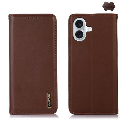 KHAZNEH Nappa Top Layer Cowhide Leather Phone Case, For iPhone 17 Pro Max, For iPhone 17 Pro, For iPhone 17, For iPhone Air, For iPhone 16e, For iPhone 16 Pro Max