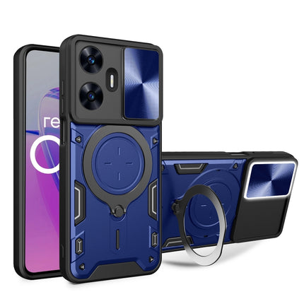 CD Texture Sliding Camshield Magnetic Holder Phone Case, For Realme C55 4G, For Realme GT3 5G, For Realme 10 Pro+ 5G, For Realme C35