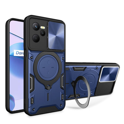 CD Texture Sliding Camshield Magnetic Holder Phone Case, For Realme C55 4G, For Realme GT3 5G, For Realme 10 Pro+ 5G, For Realme C35