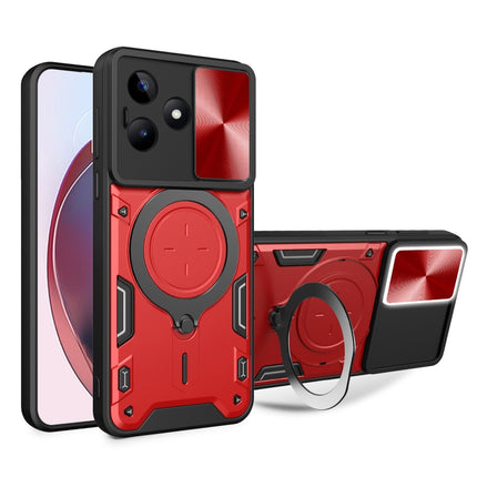 CD Texture Sliding Camshield Magnetic Holder Phone Case, For Realme 11 4G Global, For Realme 11 5G Global / 11x 5G, For Realme C53 4G / Narzo N53, For Realme C65 4G