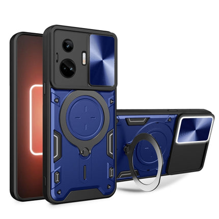 CD Texture Sliding Camshield Magnetic Holder Phone Case, For Realme C55 4G, For Realme GT3 5G, For Realme 10 Pro+ 5G, For Realme C35
