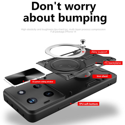 CD Texture Sliding Camshield Magnetic Holder Phone Case, For Realme 11 4G Global, For Realme 11 5G Global / 11x 5G, For Realme C53 4G / Narzo N53, For Realme C65 4G