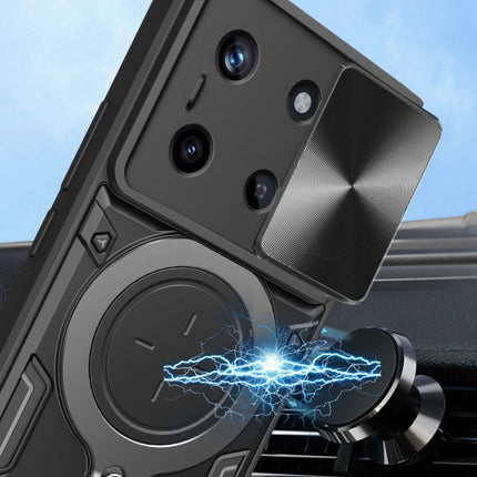 CD Texture Sliding Camshield Magnetic Holder Phone Case, For Realme 11 4G Global, For Realme 11 5G Global / 11x 5G, For Realme C53 4G / Narzo N53, For Realme C65 4G