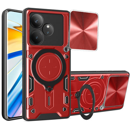 CD Texture Sliding Camshield Magnetic Holder Phone Case, For Realme C61 / C63, For Realme GT 6T, For Realme 12 5G Global, For Realme 12 Pro / 12 Pro+ / 12+