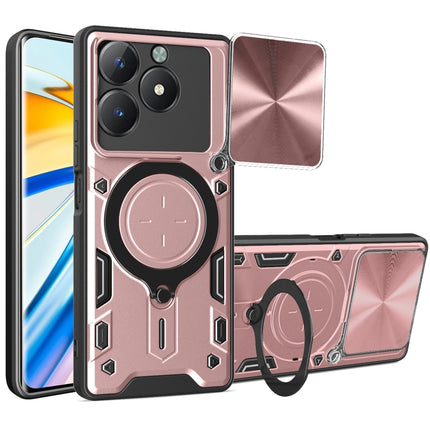 CD Texture Sliding Camshield Magnetic Holder Phone Case, For Realme C61 / C63, For Realme GT 6T, For Realme 12 5G Global, For Realme 12 Pro / 12 Pro+ / 12+