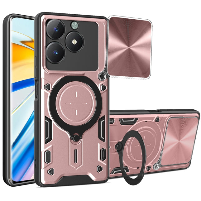 CD Texture Sliding Camshield Magnetic Holder Phone Case, For Realme C61 / C63, For Realme GT 6T, For Realme 12 5G Global, For Realme 12 Pro / 12 Pro+ / 12+