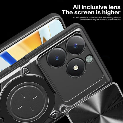 CD Texture Sliding Camshield Magnetic Holder Phone Case, For Realme C61 / C63, For Realme GT 6T, For Realme 12 5G Global, For Realme 12 Pro / 12 Pro+ / 12+