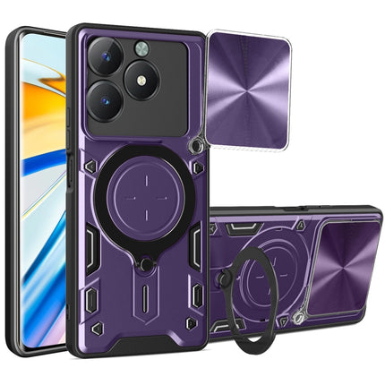 CD Texture Sliding Camshield Magnetic Holder Phone Case, For Realme C61 / C63, For Realme GT 6T, For Realme 12 5G Global, For Realme 12 Pro / 12 Pro+ / 12+