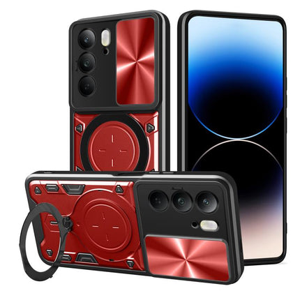 CD Texture Sliding Camshield Magnetic Holder Phone Case, For Realme P3 Ultra 5G India, For Realme 14 Pro+ 5G, For Realme C75 4G / 14x 5G Global, For Realme 13 Pro 5G / 13 Pro+ 5G