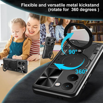 CD Texture Sliding Camshield Magnetic Holder Phone Case, For Realme P3 Ultra 5G India, For Realme 14 Pro+ 5G, For Realme C75 4G / 14x 5G Global, For Realme 13 Pro 5G / 13 Pro+ 5G