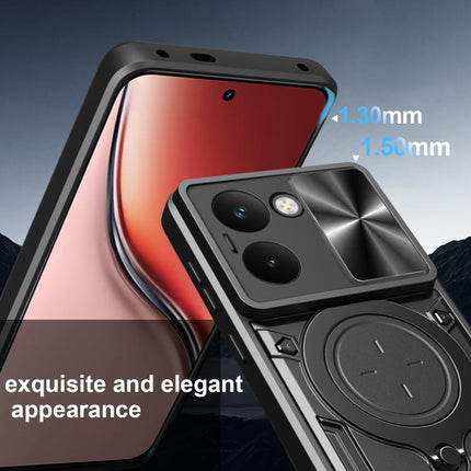 CD Texture Sliding Camshield Magnetic Holder Phone Case, For Realme P3 Ultra 5G India, For Realme 14 Pro+ 5G, For Realme C75 4G / 14x 5G Global, For Realme 13 Pro 5G / 13 Pro+ 5G