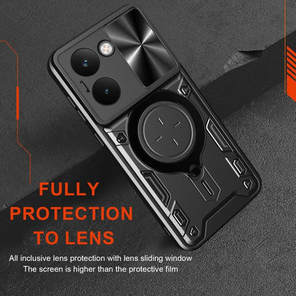 CD Texture Sliding Camshield Magnetic Holder Phone Case, For Realme P3 Ultra 5G India, For Realme 14 Pro+ 5G, For Realme C75 4G / 14x 5G Global, For Realme 13 Pro 5G / 13 Pro+ 5G