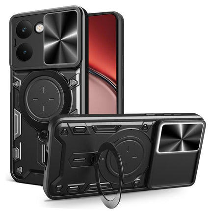 CD Texture Sliding Camshield Magnetic Holder Phone Case, For Realme P3 Ultra 5G India, For Realme 14 Pro+ 5G, For Realme C75 4G / 14x 5G Global, For Realme 13 Pro 5G / 13 Pro+ 5G