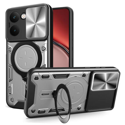 CD Texture Sliding Camshield Magnetic Holder Phone Case, For Realme P3 Ultra 5G India, For Realme 14 Pro+ 5G, For Realme C75 4G / 14x 5G Global, For Realme 13 Pro 5G / 13 Pro+ 5G