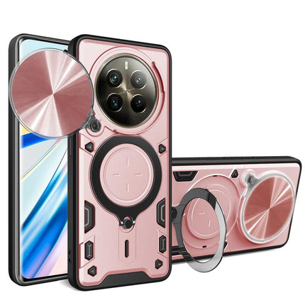 CD Texture Sliding Camshield Magnetic Holder Phone Case, For Realme C61 / C63, For Realme GT 6T, For Realme 12 5G Global, For Realme 12 Pro / 12 Pro+ / 12+