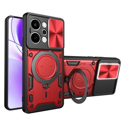 CD Texture Sliding Camshield Magnetic Holder Phone Case, For Realme P4 Power 5G, For Realme 16 Pro / 16 Pro+ 5G, For Realme 15x 5G, For Realme P3 5G / 14 5G Global