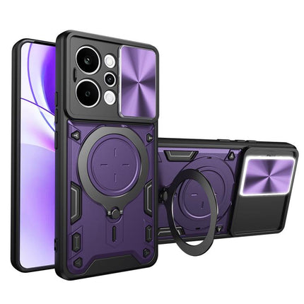 CD Texture Sliding Camshield Magnetic Holder Phone Case, For Realme P4 Power 5G, For Realme 16 Pro / 16 Pro+ 5G, For Realme 15x 5G, For Realme P3 5G / 14 5G Global